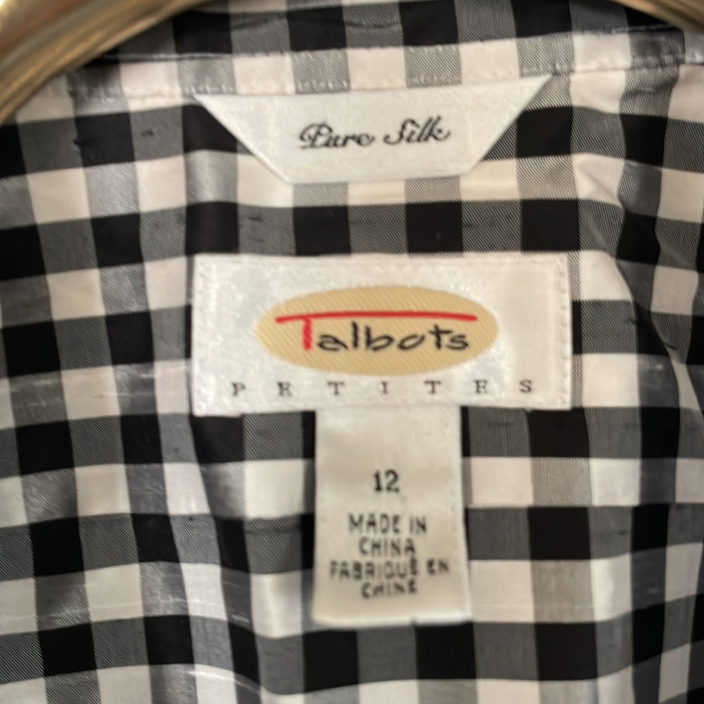 Talbots B&W shirt - Picture 2 of 4